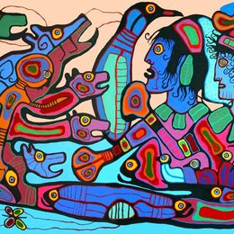 《我们召唤自己的灵魂》诺娃尔·墨里塞奥(Norval Morrisseau)高清作品欣赏