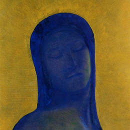 《闭眼》奥迪隆·雷东(Odilon Redon)高清作品欣赏