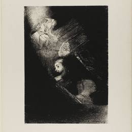 《先是一池水，然后是妓女，一角》奥迪隆·雷东(Odilon Redon)高清作品欣赏