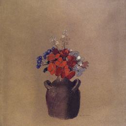 《花瓶里的花》奥迪隆·雷东(Odilon Redon)高清作品欣赏