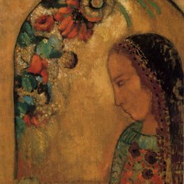 《花之女郎》奥迪隆·雷东(Odilon Redon)高清作品欣赏