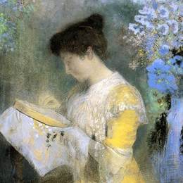 《亚瑟方丹夫人的肖像》奥迪隆·雷东(Odilon Redon)高清作品欣赏