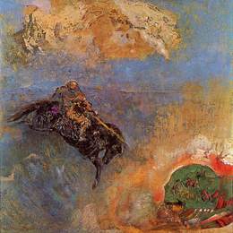 《罗杰和安吉莉卡》奥迪隆·雷东(Odilon Redon)高清作品欣赏