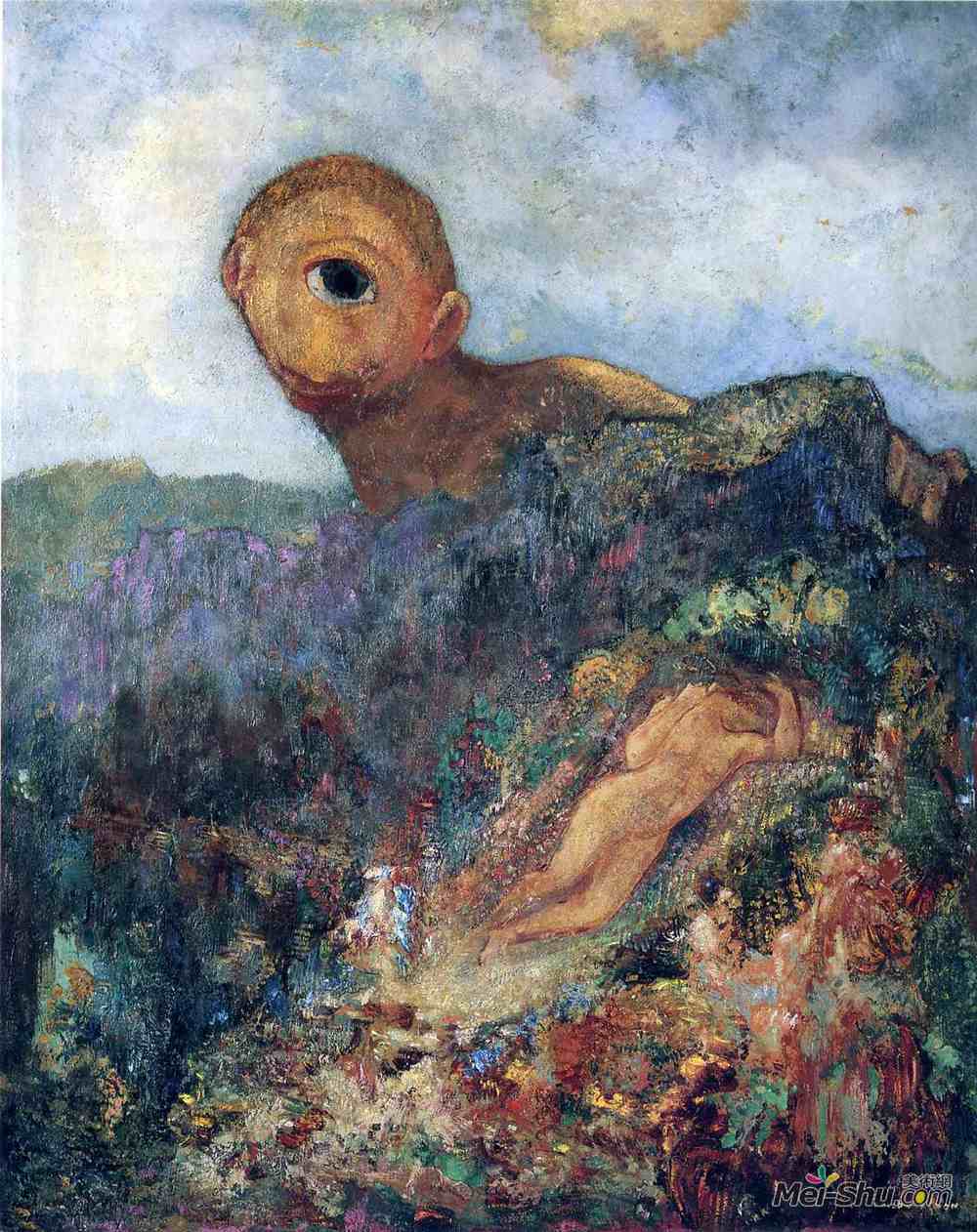 《獨眼巨人》奧迪隆·雷東(odilon redon)高清作品欣賞