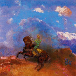 《绿骑士》奥迪隆·雷东(Odilon Redon)高清作品欣赏