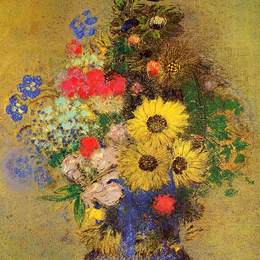 《花瓶》奥迪隆·雷东(Odilon Redon)高清作品欣赏