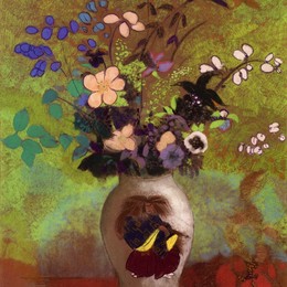 《日本战士花瓶》奥迪隆·雷东(Odilon Redon)高清作品欣赏