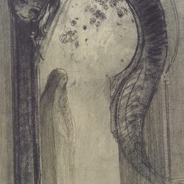 《女人与蛇》奥迪隆·雷东(Odilon Redon)高清作品欣赏