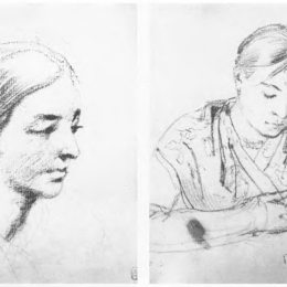 《一个年轻女子的肖像。读书的女孩》吉普林斯基(Orest Kiprensky)高清作品欣赏