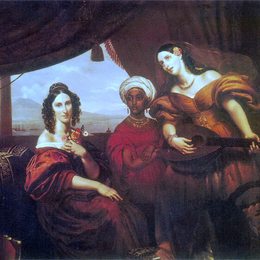 吉普林斯基(Orest Kiprensky)高清作品:Portrait of Countess Maria Alexandrovna Pototskaya, Countess