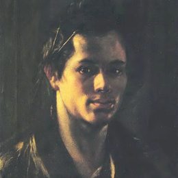 《耳后画笔自画像》吉普林斯基(Orest Kiprensky)高清作品欣赏