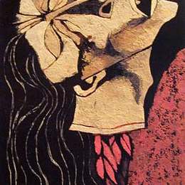 奥斯瓦尔多加亚沙明(Oswaldo Guayasamin)高清作品:Rosa Z&amp;ampárate, Decapitated Flower