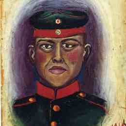 《作为目标的自画像》奥托·迪克斯(Otto Dix)高清作品欣赏