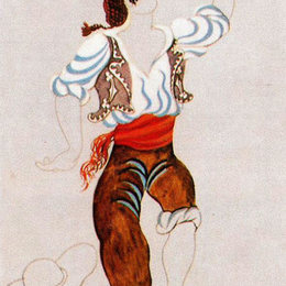 巴勃罗·毕加索(Pablo Picasso)高清作品:Costume design for ballet &amp;ampquotTricorne&amp;ampquot