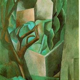 《花园里的房子》巴勃罗·毕加索(Pablo Picasso)高清作品欣赏