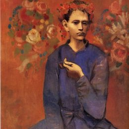 《一个带着烟斗的男孩》巴勃罗·毕加索(Pablo Picasso)高清作品欣赏