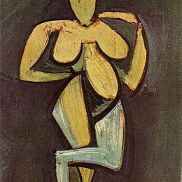 《站立女性裸体》巴勃罗·毕加索(Pablo Picasso)高清作品欣赏