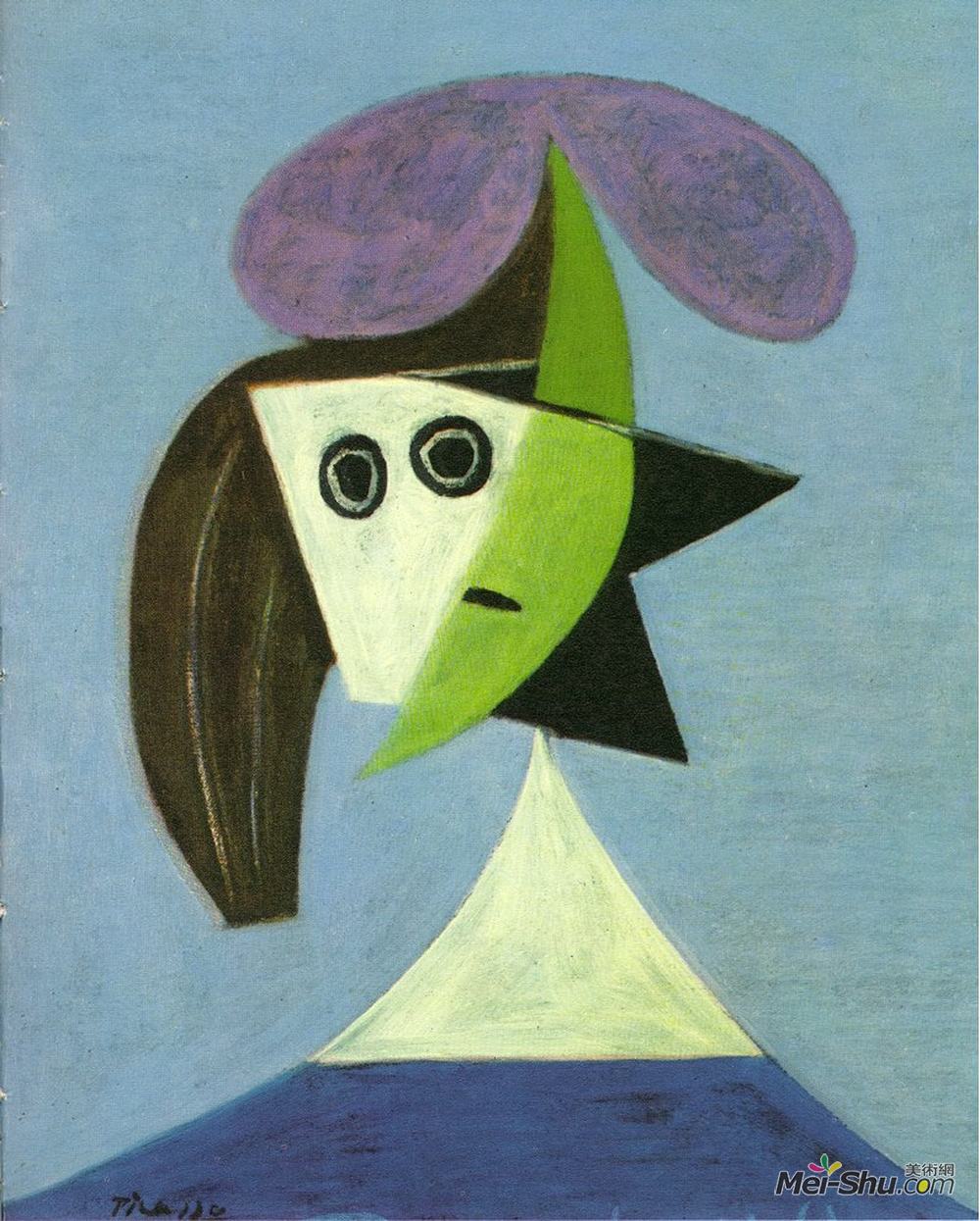 一个女人奥尔加巴勃罗毕加索pablopicasso高清作品欣赏