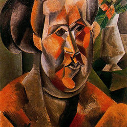 《女子胸花》巴勃罗·毕加索(Pablo Picasso)高清作品欣赏