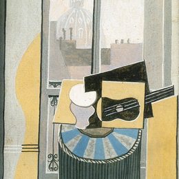 巴勃罗·毕加索(Pablo Picasso)高清作品:Still life in front of a Window overlooking the Eglise St. A