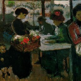 巴勃罗·毕加索(Pablo Picasso)高清作品:Brasserie on Monmartre