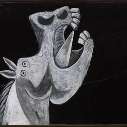 巴勃罗·毕加索(Pablo Picasso)高清作品:Horse Head. Sketch for &amp;ampquotGuernica&amp;ampquot