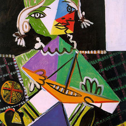 《玛雅与船》巴勃罗·毕加索(Pablo Picasso)高清作品欣赏