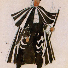 巴勃罗·毕加索(Pablo Picasso)高清作品:Costume design for ballet &amp;ampquotTricorne&amp;ampquot