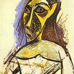 《女裸体（研究）》巴勃罗·毕加索(Pablo Picasso)高清作品欣赏