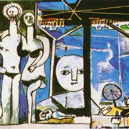 巴勃罗·毕加索(Pablo Picasso)高清作品:The beach in Garoupe