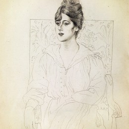 《颂夫人的肖像》巴勃罗·毕加索(Pablo Picasso)高清作品欣赏