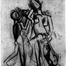 《两个裸体人物》巴勃罗·毕加索(Pablo Picasso)高清作品欣赏