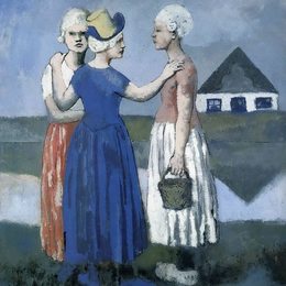 《三个荷兰人》巴勃罗·毕加索(Pablo Picasso)高清作品欣赏