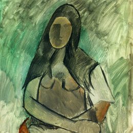《坐着的女人》巴勃罗·毕加索(Pablo Picasso)高清作品欣赏