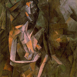 《坐着的女性裸体》巴勃罗·毕加索(Pablo Picasso)高清作品欣赏