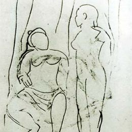 《裸体裸体站立》巴勃罗·毕加索(Pablo Picasso)高清作品欣赏