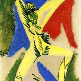 巴勃罗·毕加索(Pablo Picasso)高清作品:Nude with Drapery (Study for &amp;ampquotThe great dancer&amp;amp