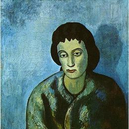 《边缘的女人》巴勃罗·毕加索(Pablo Picasso)高清作品欣赏