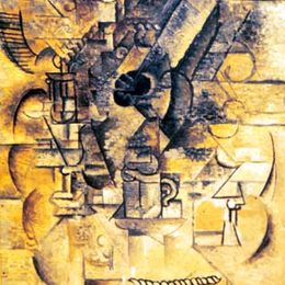 《垫片，宜，杯，曼陀林》巴勃罗·毕加索(Pablo Picasso)高清作品欣赏