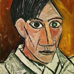 《自画像》巴勃罗·毕加索(Pablo Picasso)高清作品欣赏