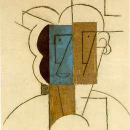 《头的人与六》巴勃罗·毕加索(Pablo Picasso)高清作品欣赏