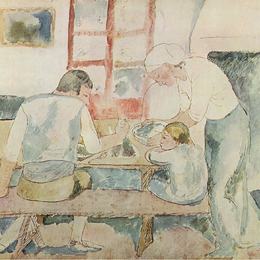 巴勃罗·毕加索(Pablo Picasso)高清作品:Dinner time (Evocation of Horta dEbre)