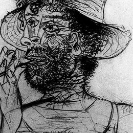 《带冰淇淋蛋卷的男人》巴勃罗·毕加索(Pablo Picasso)高清作品欣赏
