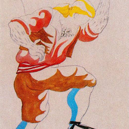 巴勃罗·毕加索(Pablo Picasso)高清作品:Costume design for ballet &amp;ampquotTricorne&amp;ampquot