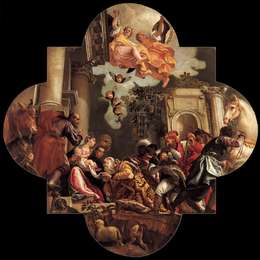 《对贤士的崇拜》保罗·委罗内塞(Paolo Veronese)高清作品欣赏