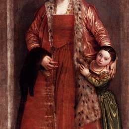 保罗·委罗内塞(Paolo Veronese)高清作品:Livia da Porto Thiene and her Daughter Porzia