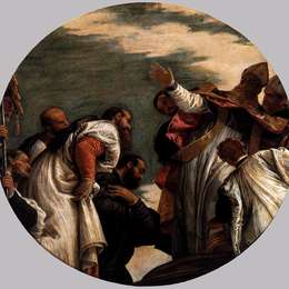 《圣尼古拉斯叫玛拉主教》保罗·委罗内塞(Paolo Veronese)高清作品欣赏
