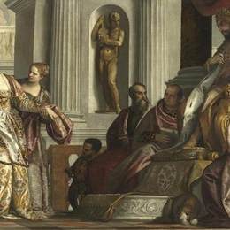 《埃丝特的昏厥》保罗·委罗内塞(Paolo Veronese)高清作品欣赏
