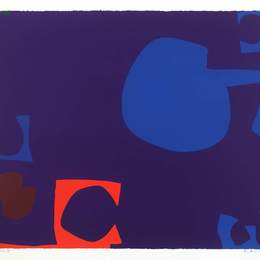 《蓝色和深紫色，橙色、棕色和格林》帕特里克·赫伦(Patrick Heron)高清作品欣赏