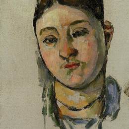 《塞尚夫人的肖像》保罗·塞尚(Paul Cezanne)高清作品欣赏